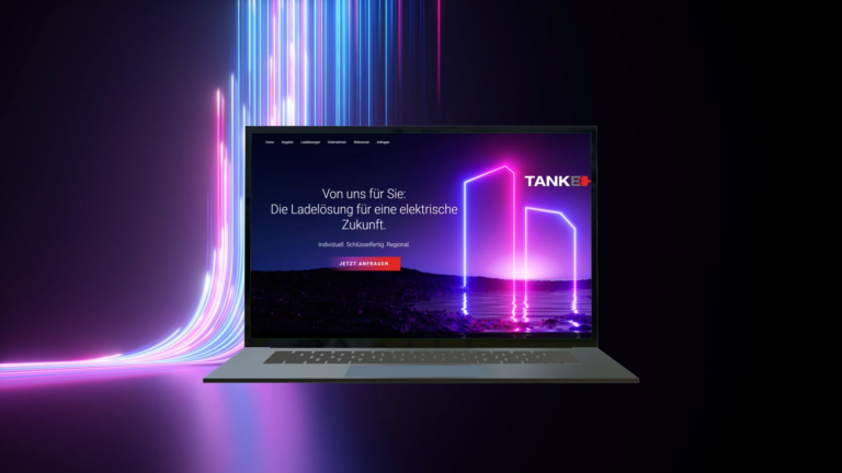 TankE Website Relaunch - Mockup Laptop