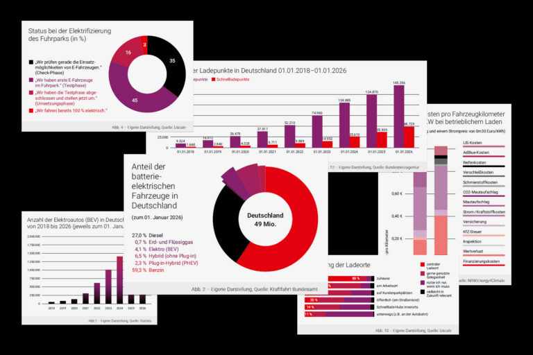 Ausgewählte Statistiken aus dem Whitepaper E-Mobilität im Unternehmen